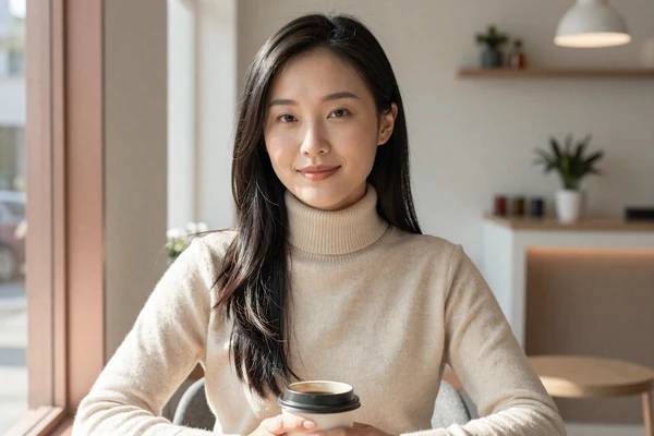 Verified Singles category preview showing member Naomi smiling in a sunlit cafe