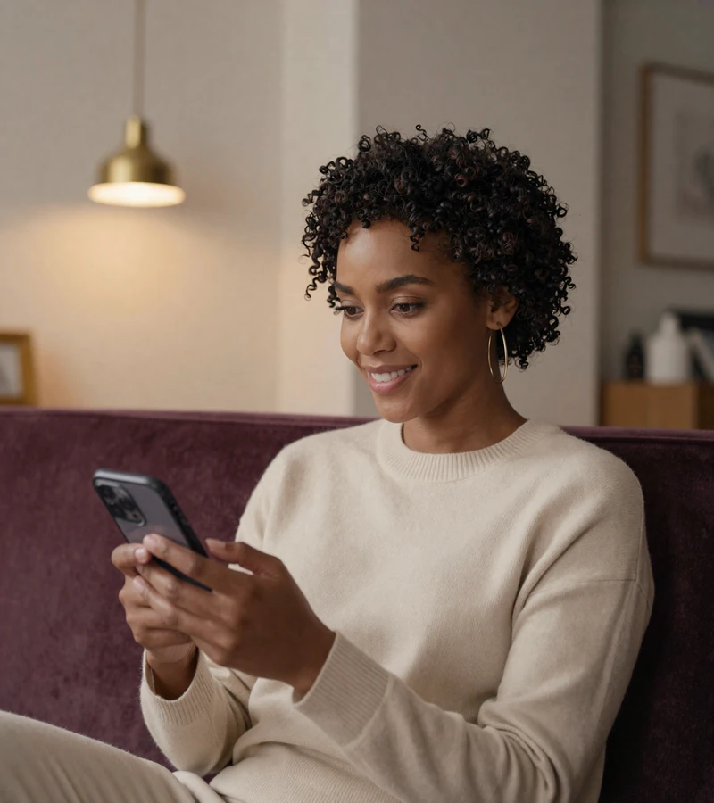 Verified member Aaliyah reviewing a liveness-verified match on the Time to Dating app, showing the rose-gold verification badge